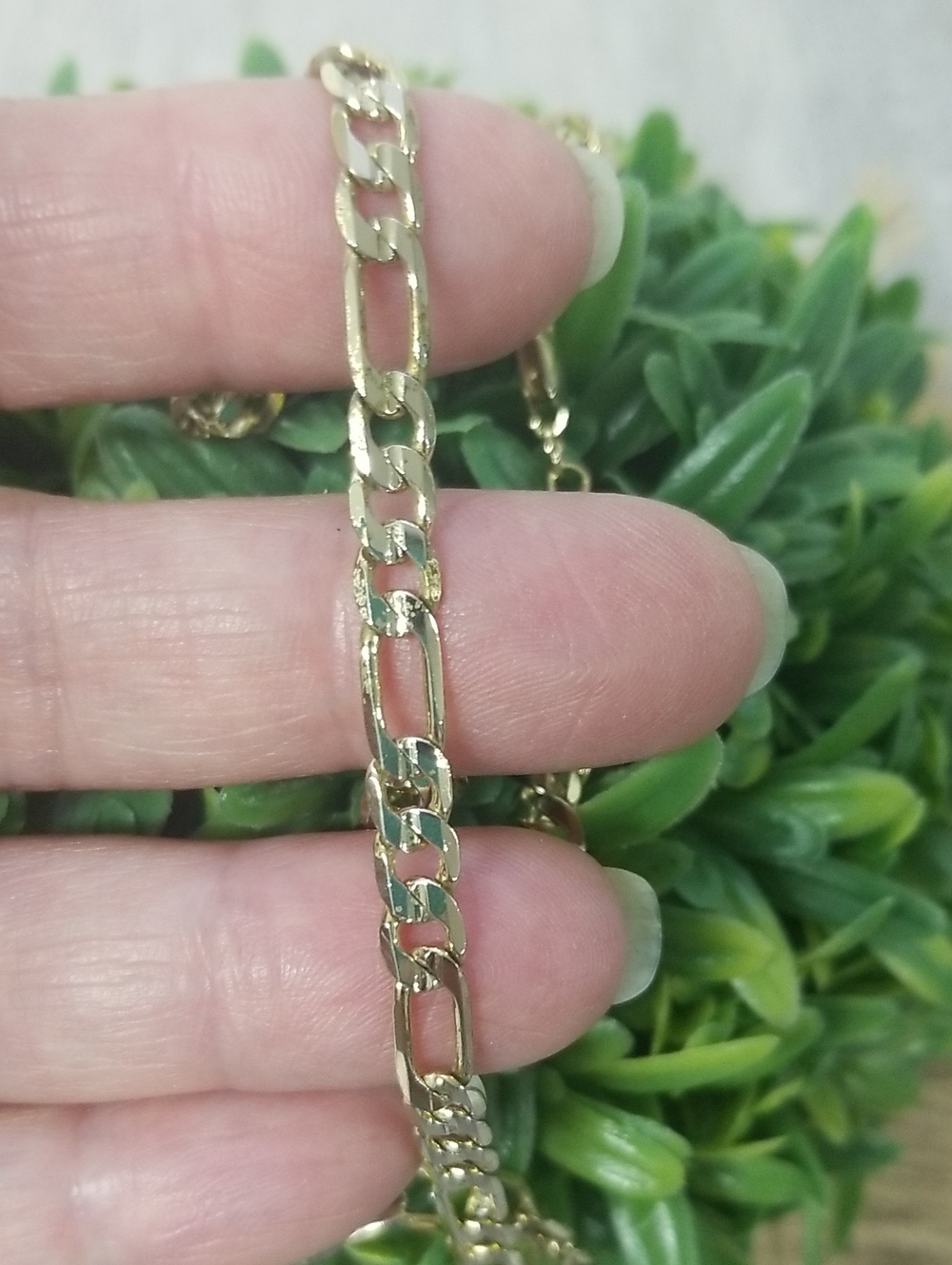 Goldtone Figaro Style Chain - Picture 8 of 8